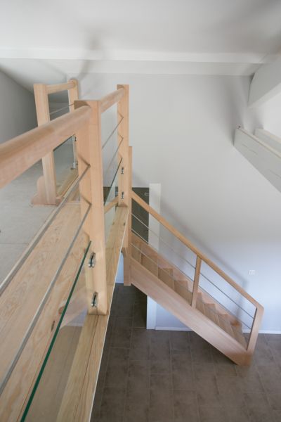 Modèle Escalier quart tournant bois - HÊTRE DéCO  - Pays Basque - Pyrénées Atlantiques