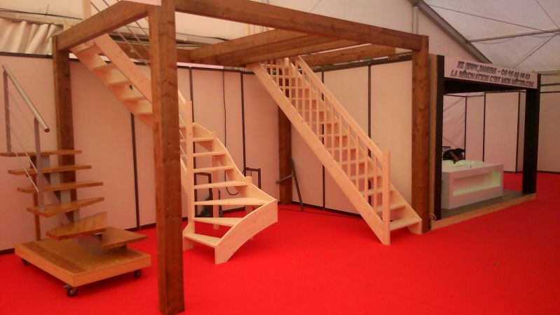 Escalier bois EPICEA - droit, quart tournant, deux quarts tournants - Fabricant Coté ESCALIER - LANDES