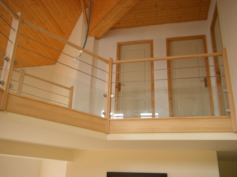 Achat BALUSTRADE bois - verre - INOX - sur mesure INTERIEUR - MODERNE - dans les Landes (40)