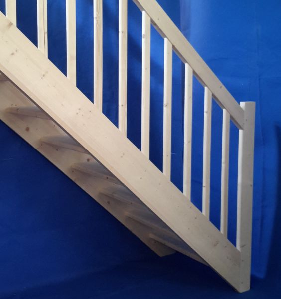 ESCALIER moderne BOIS, personnalisable, balustres verticaux, facile à poser DAX